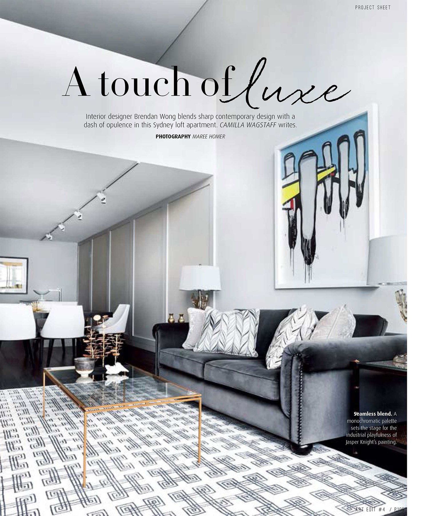 Art Edit Magazine Featuring Brendan Wong Design Lounge Room